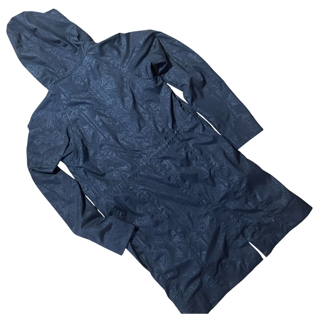 Lululemon Apres Yoga Hooded Jacket Black Dance In Snow Pattern Size 6 - Picture 3 of 11